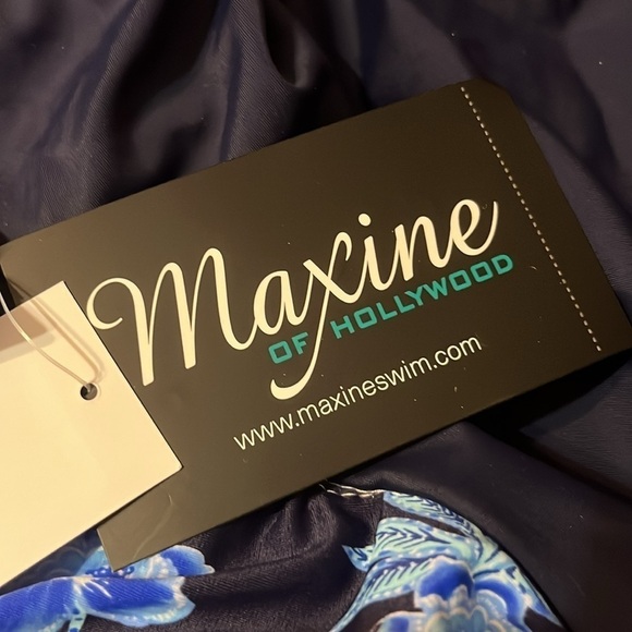 NWT Maxine Of Hollywood Women's Standard High Neck Maillot One Piece Swimsuit 12 - Picture 3 of 6